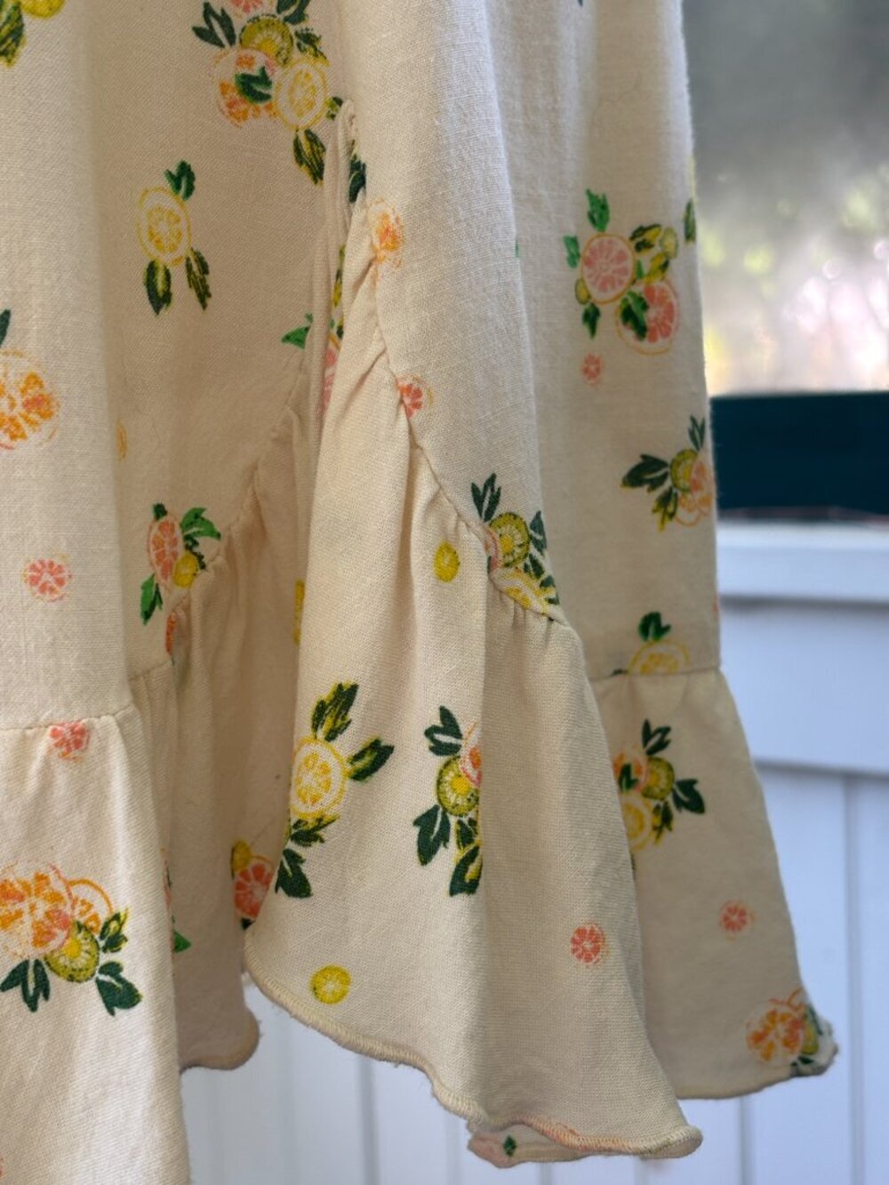 Free People Like a Lady Mini Dress | Citrus Print | Size XS | Like New - Picture 3 of 8